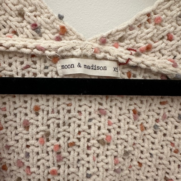 Moon & Madison Women’s Open Front Cream Knit Sweater Size XS - Picture 3 of 3